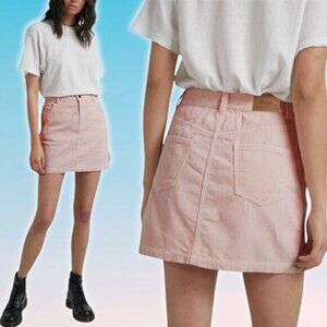 AFENDS Corduroy Hemp Organic Cotton Mini Skirt Sz 2 Pink